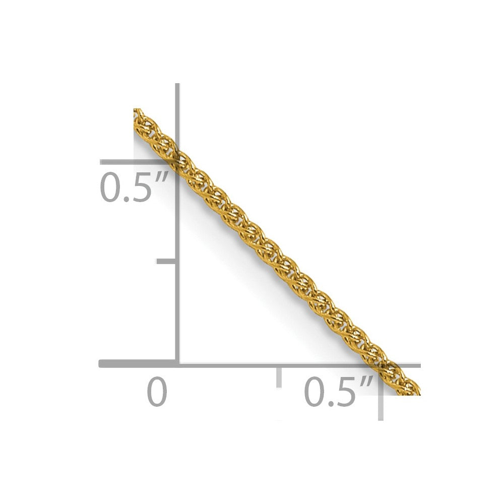 FJC Finejewelers 14 kt Yellow Gold Spiga (Wheat) Chain 24 Inches x 0.8 mm
