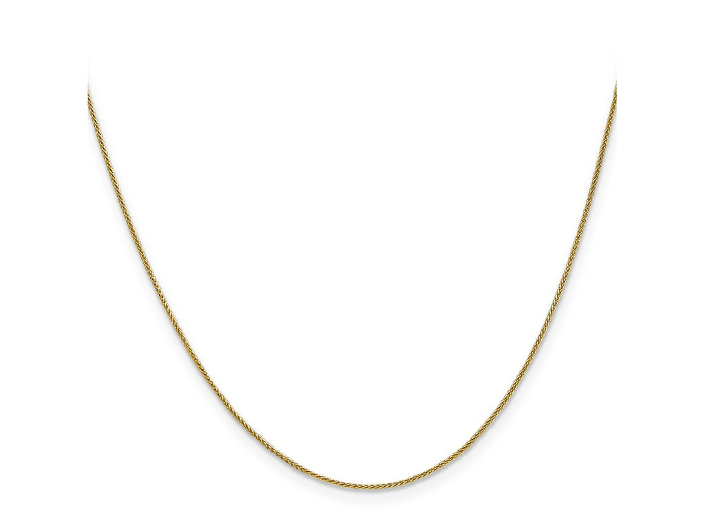 FJC Finejewelers 14 kt Yellow Gold Spiga (Wheat) Chain 24 Inches x 0.8 mm