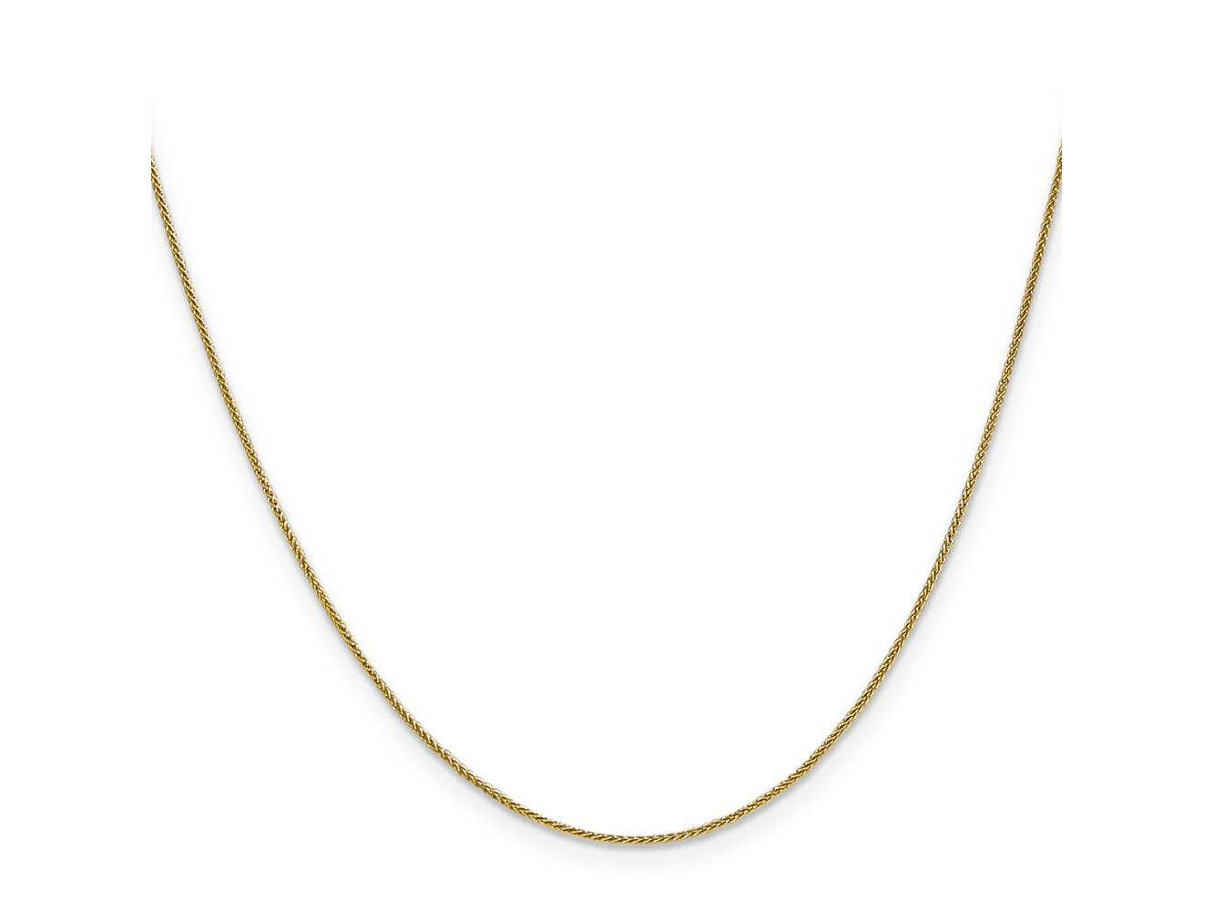 FJC Finejewelers 14 kt Yellow Gold Spiga (Wheat) Chain 24 Inches x 0.8 mm