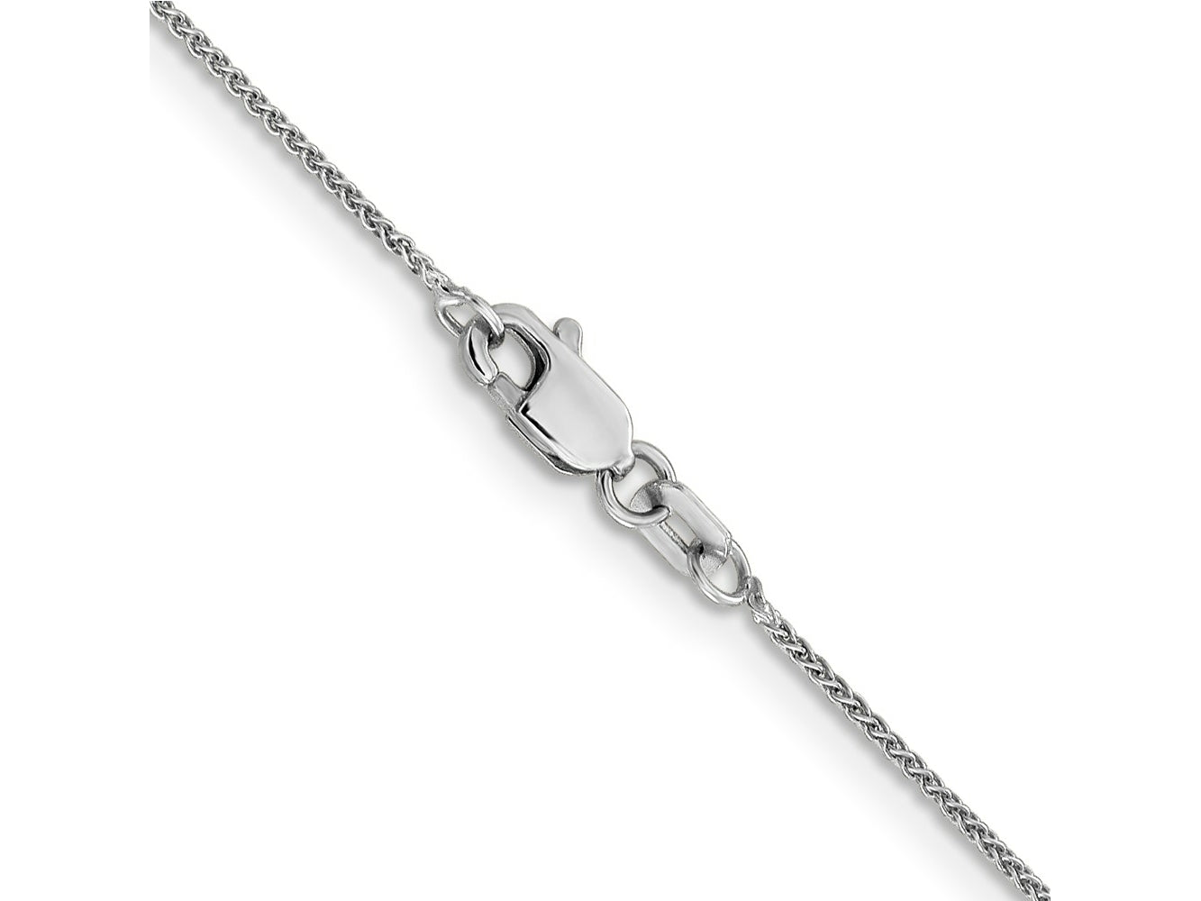 FJC Finejewelers 14 kt White Gold Spiga (Wheat) Chain 24 Inches x 0.8 mm