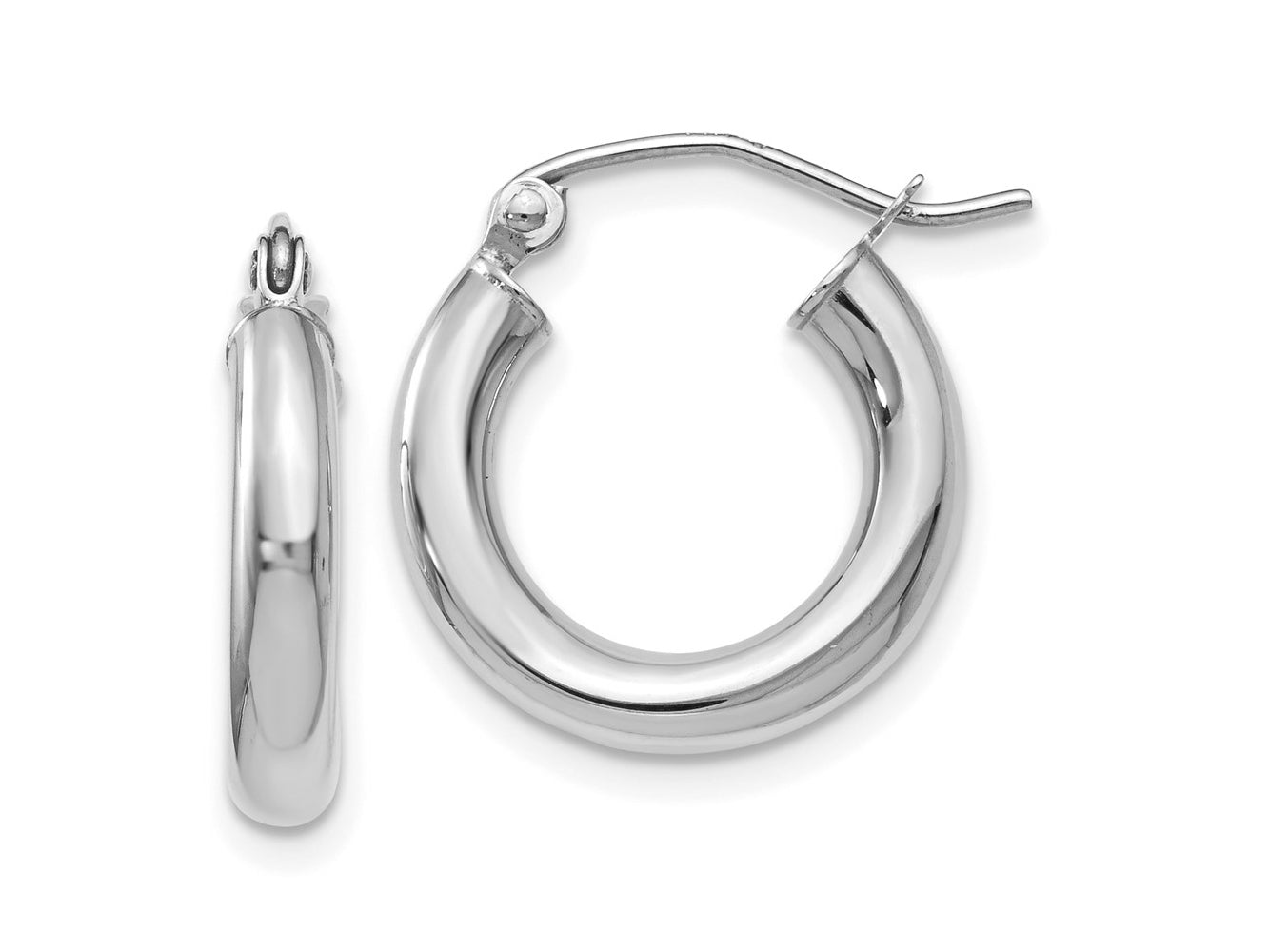 FJC Finejewelers 14 kt White Gold Hoops Earrings 17 mm x 16 mm