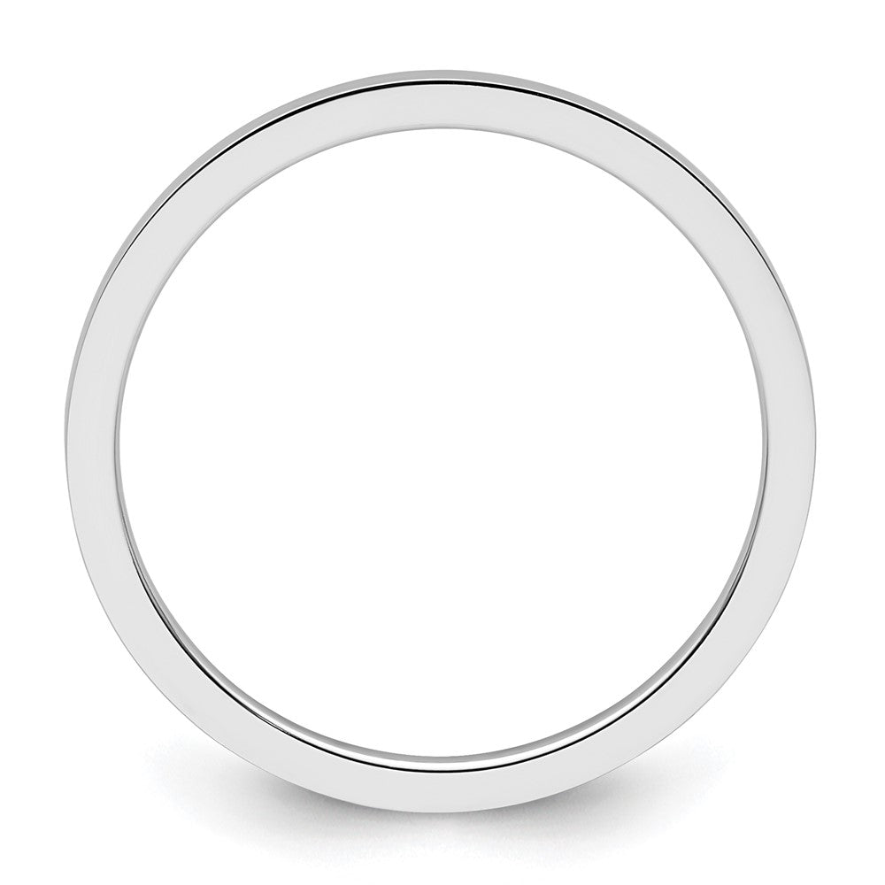 FJC Finejewelers 10 kt White Gold 1.2mm Flat Stackable Band Ring