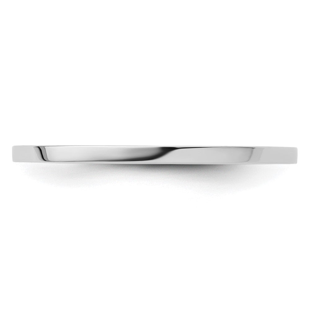 FJC Finejewelers 10 kt White Gold 1.2mm Flat Stackable Band Ring