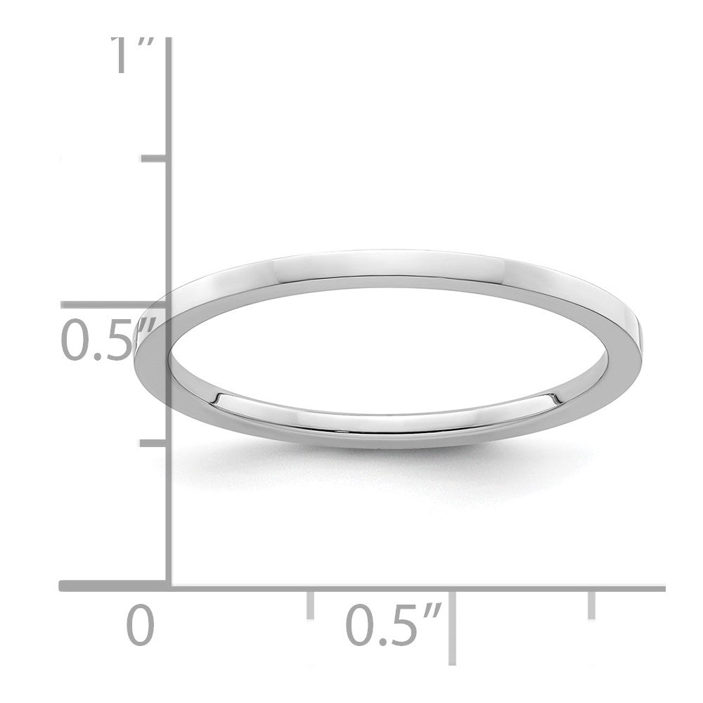 FJC Finejewelers 10 kt White Gold 1.2mm Flat Stackable Band Ring