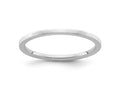 FJC Finejewelers 10 kt White Gold 1.2mm Flat Stackable Band Ring