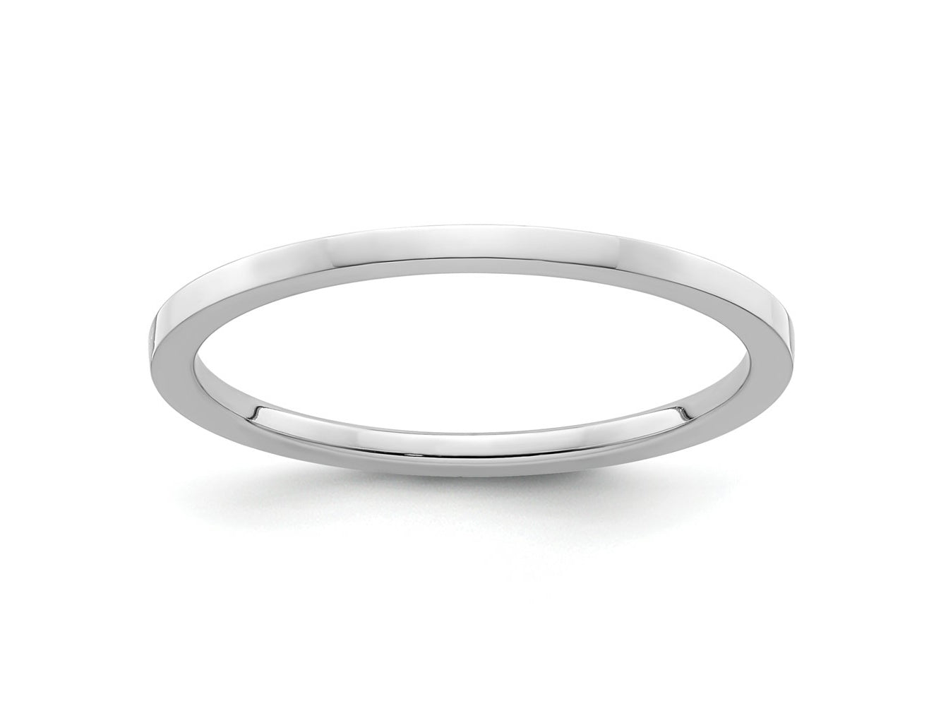 FJC Finejewelers 10 kt White Gold 1.2mm Flat Stackable Band Ring