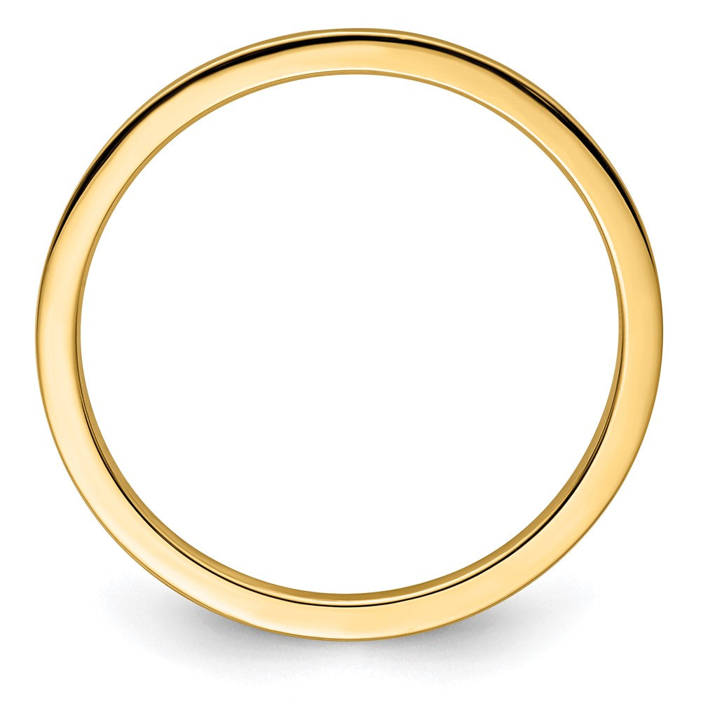 FJC Finejewelers 10 kt Yellow Gold 1.2mm Flat Stackable Band Ring