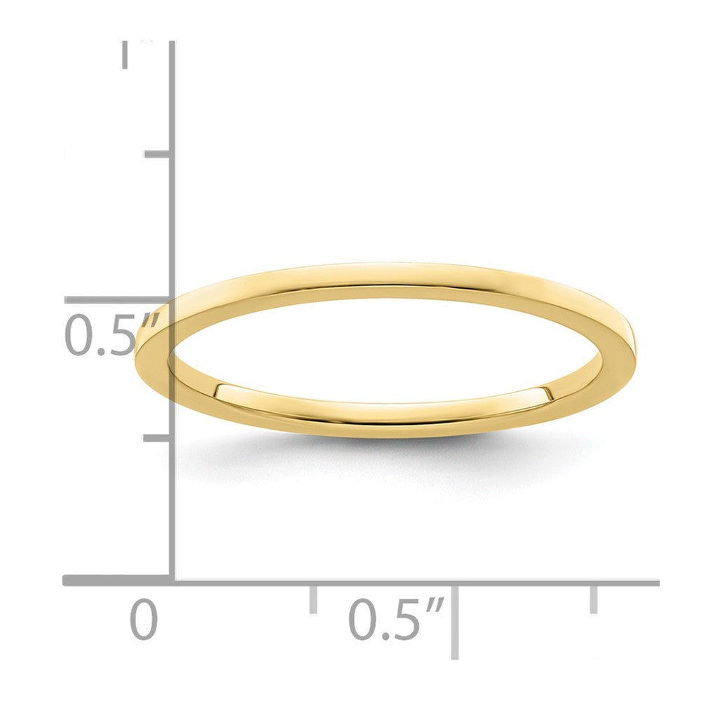 FJC Finejewelers 10 kt Yellow Gold 1.2mm Flat Stackable Band Ring