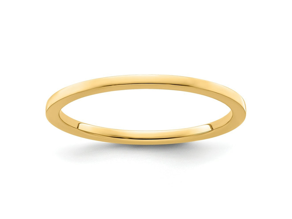 FJC Finejewelers 10 kt Yellow Gold 1.2mm Flat Stackable Band Ring