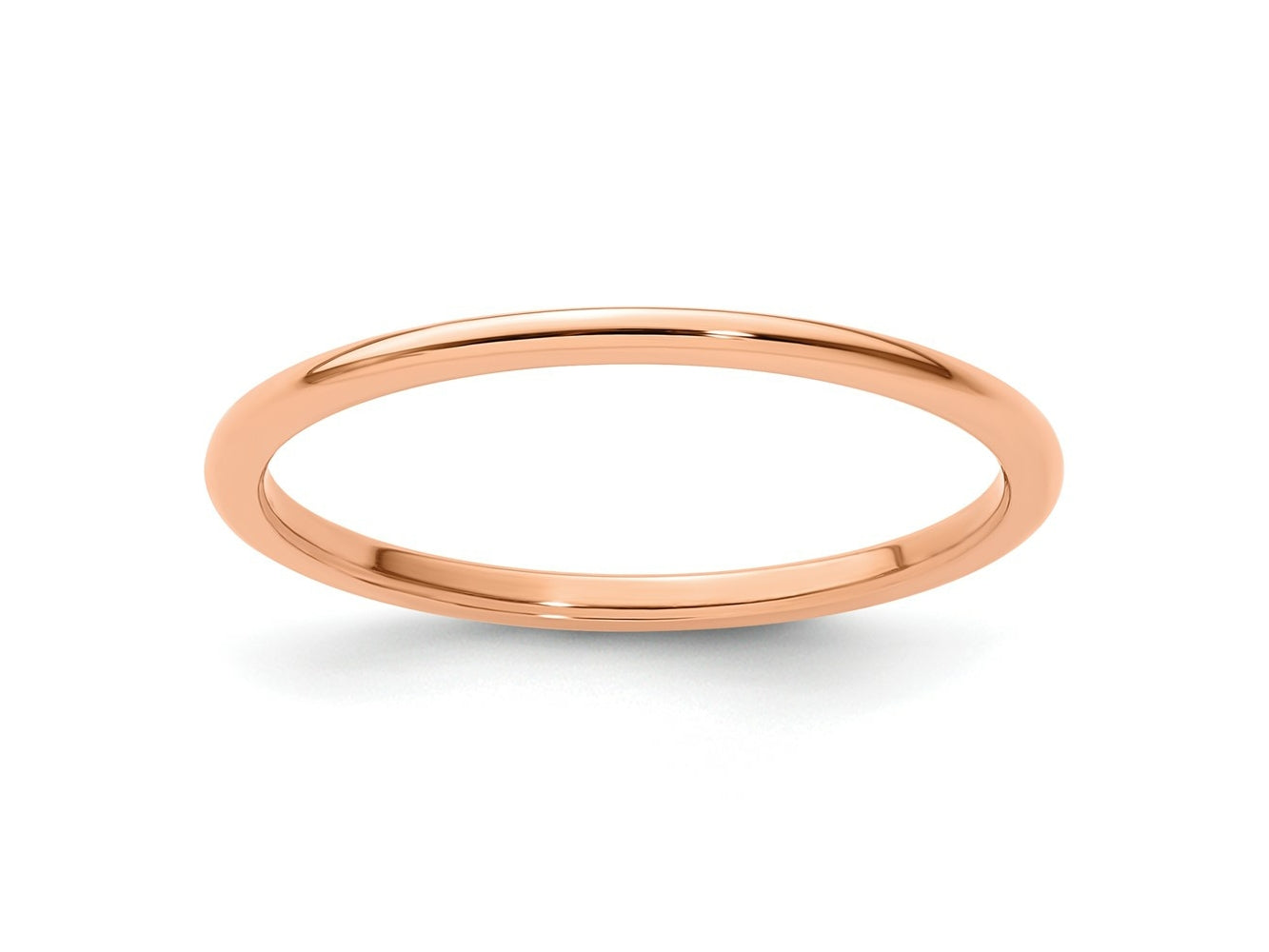 FJC Finejewelers 10 kt Rose Gold 1.2mm Half Round Stackable Band Ring