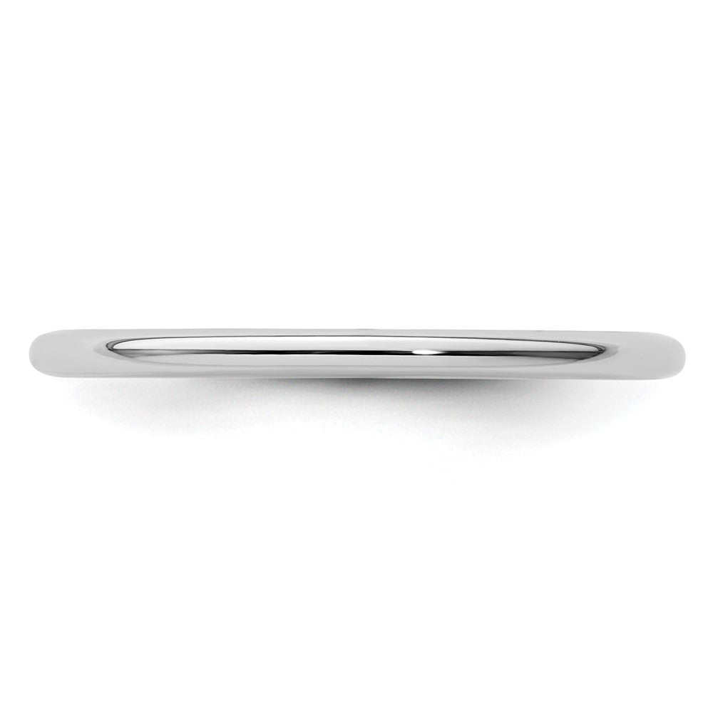 FJC Finejewelers 10 kt White Gold 1.2mm Half Round Stackable Band Ring