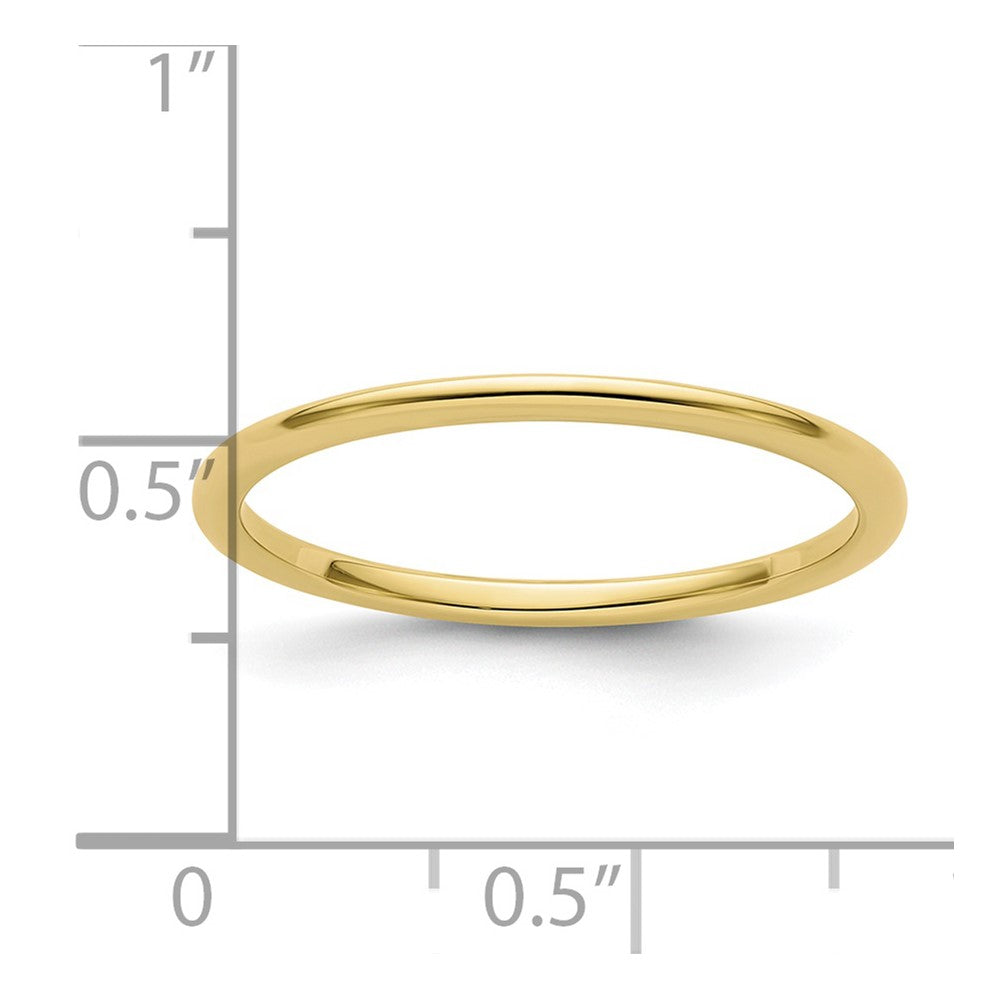 FJC Finejewelers 10 kt Yellow Gold 1.2mm Half Round Stackable Band Ring