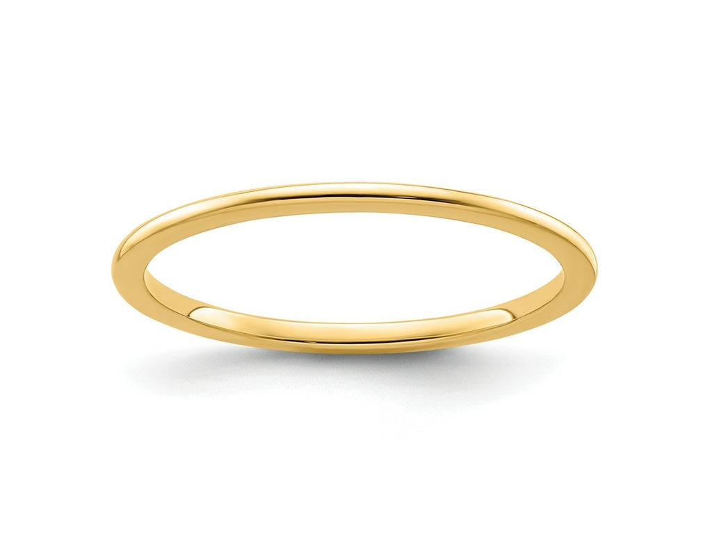FJC Finejewelers 10 kt Yellow Gold 1.2mm Half Round Stackable Band Ring