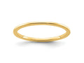 FJC Finejewelers 10 kt Yellow Gold 1.2mm Half Round Stackable Band Ring