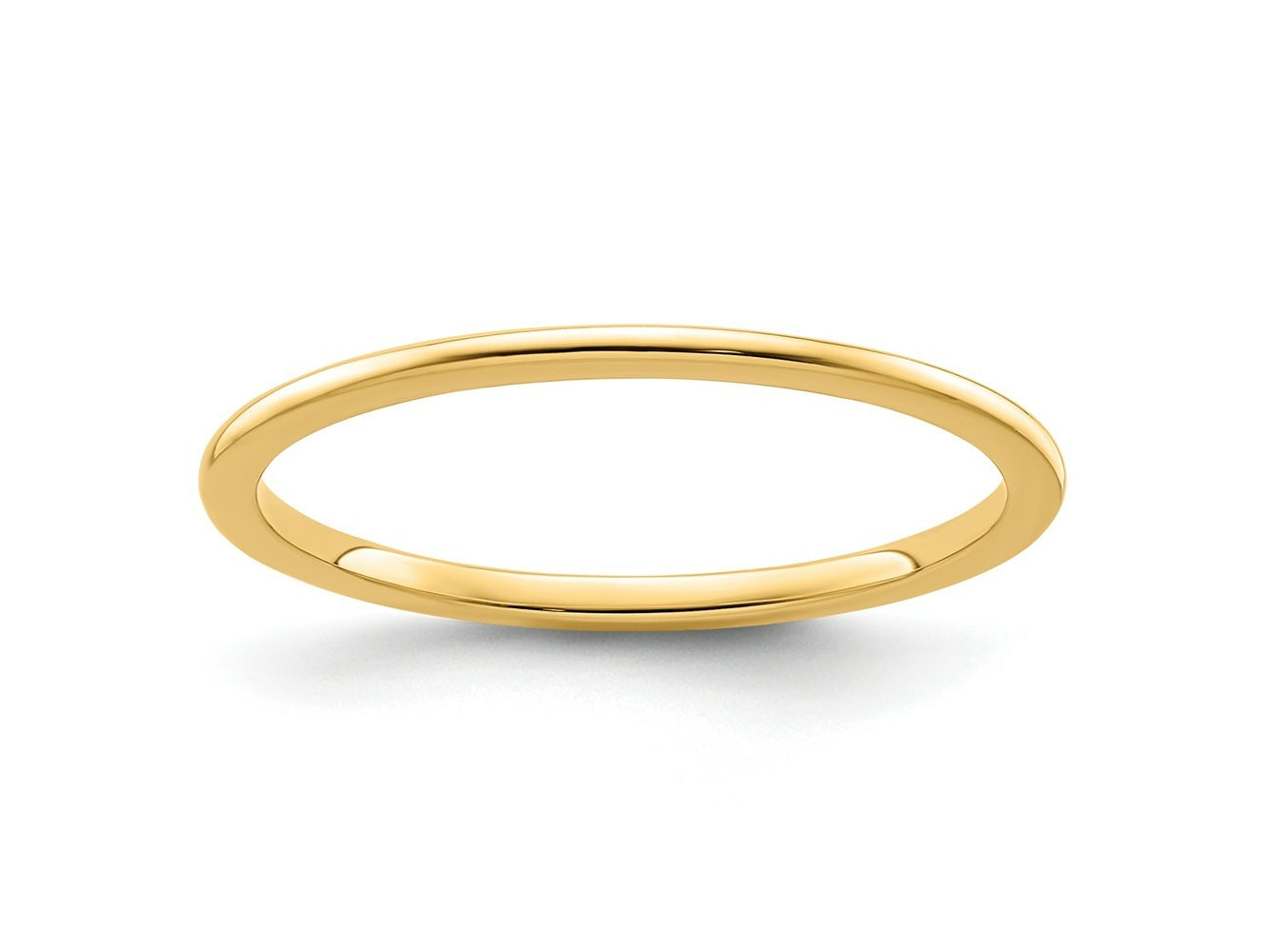 FJC Finejewelers 10 kt Yellow Gold 1.2mm Half Round Stackable Band Ring