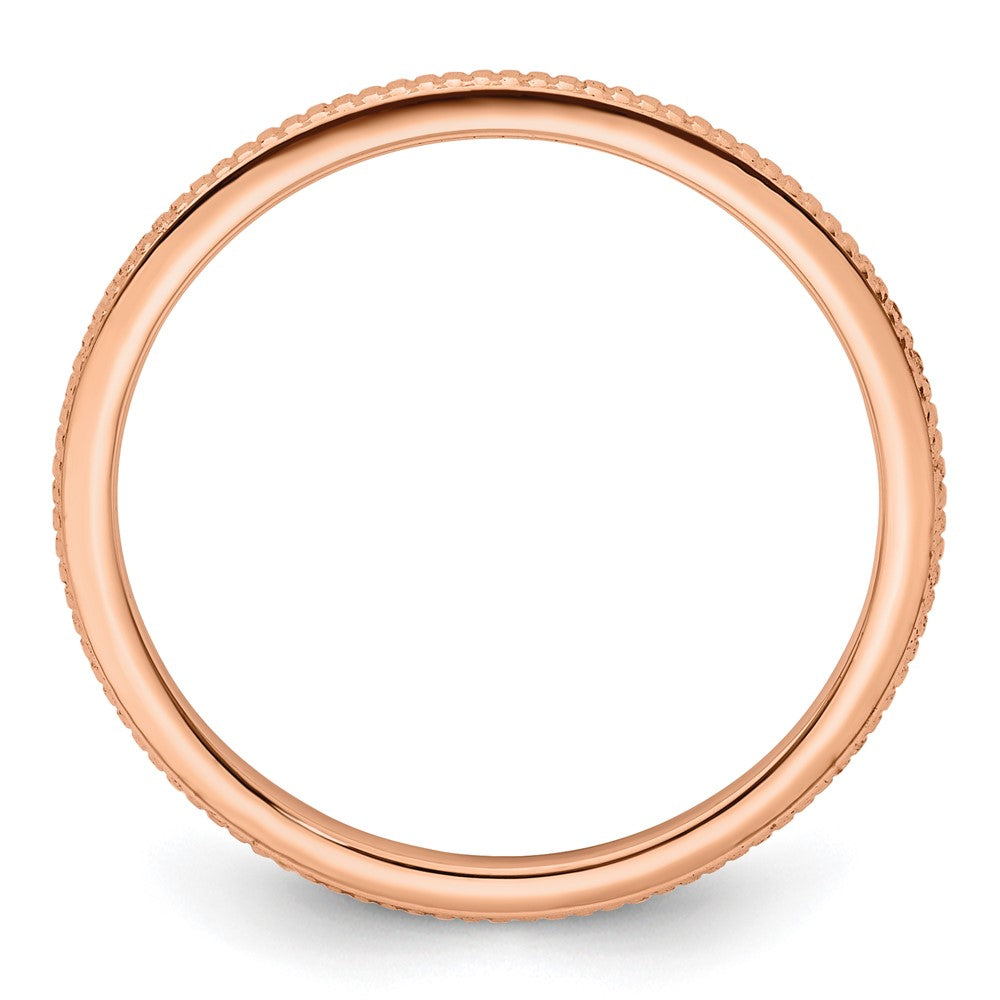 FJC Finejewelers 10 kt Rose Gold 1.2mm Bead Stackable Band Ring