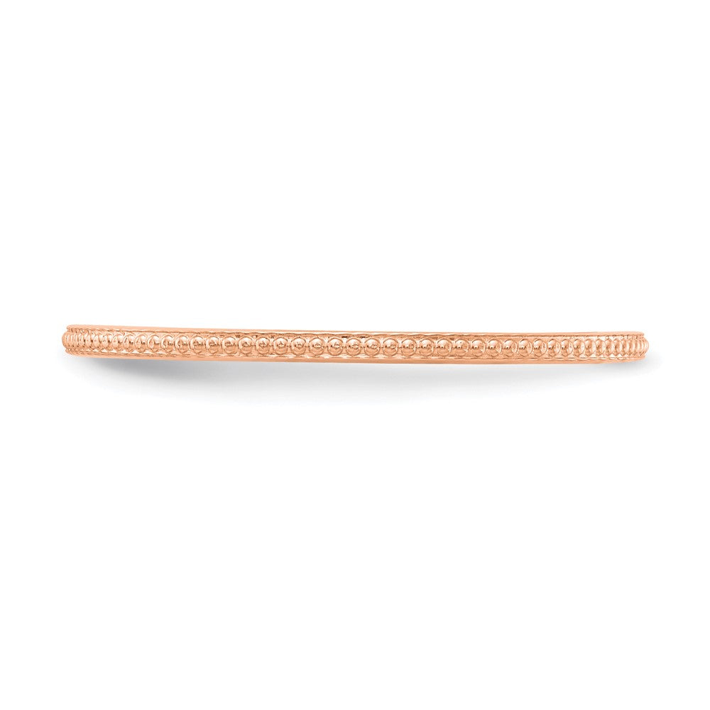 FJC Finejewelers 10 kt Rose Gold 1.2mm Bead Stackable Band Ring