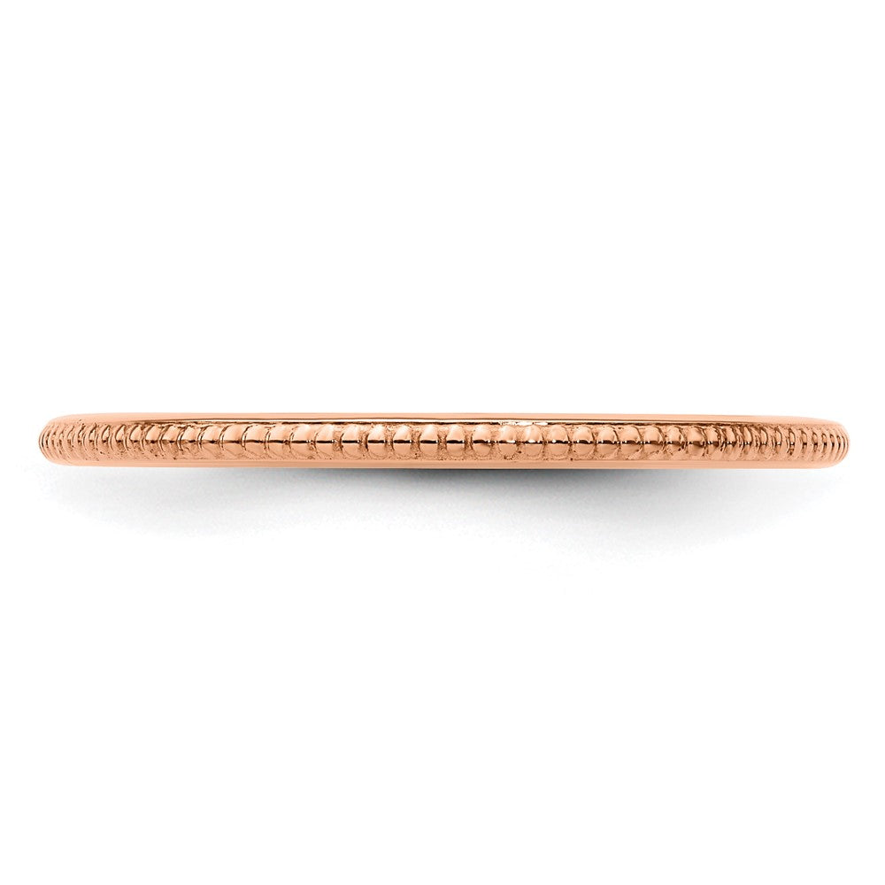 FJC Finejewelers 10 kt Rose Gold 1.2mm Bead Stackable Band Ring