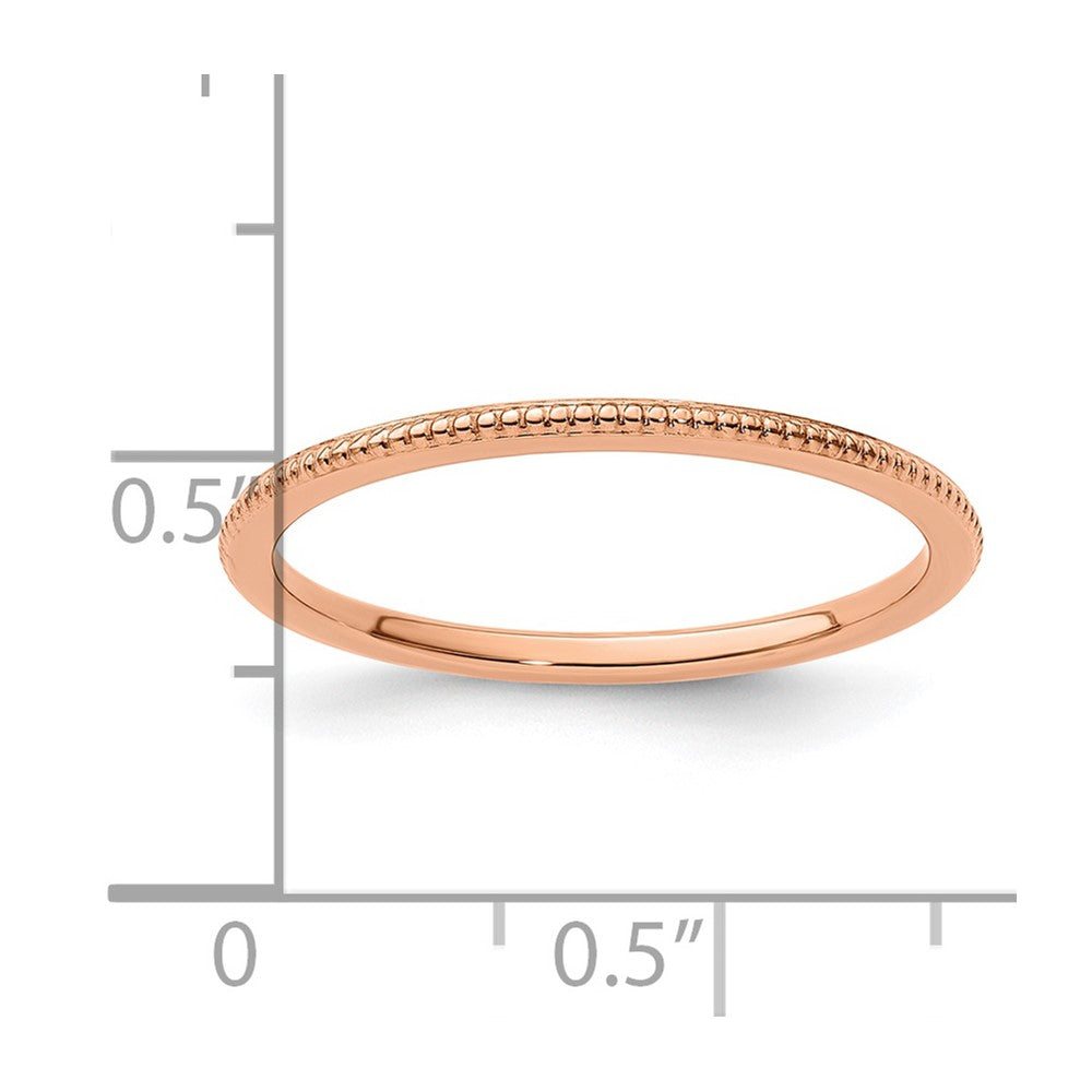 FJC Finejewelers 10 kt Rose Gold 1.2mm Bead Stackable Band Ring