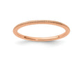 FJC Finejewelers 10 kt Rose Gold 1.2mm Bead Stackable Band Ring