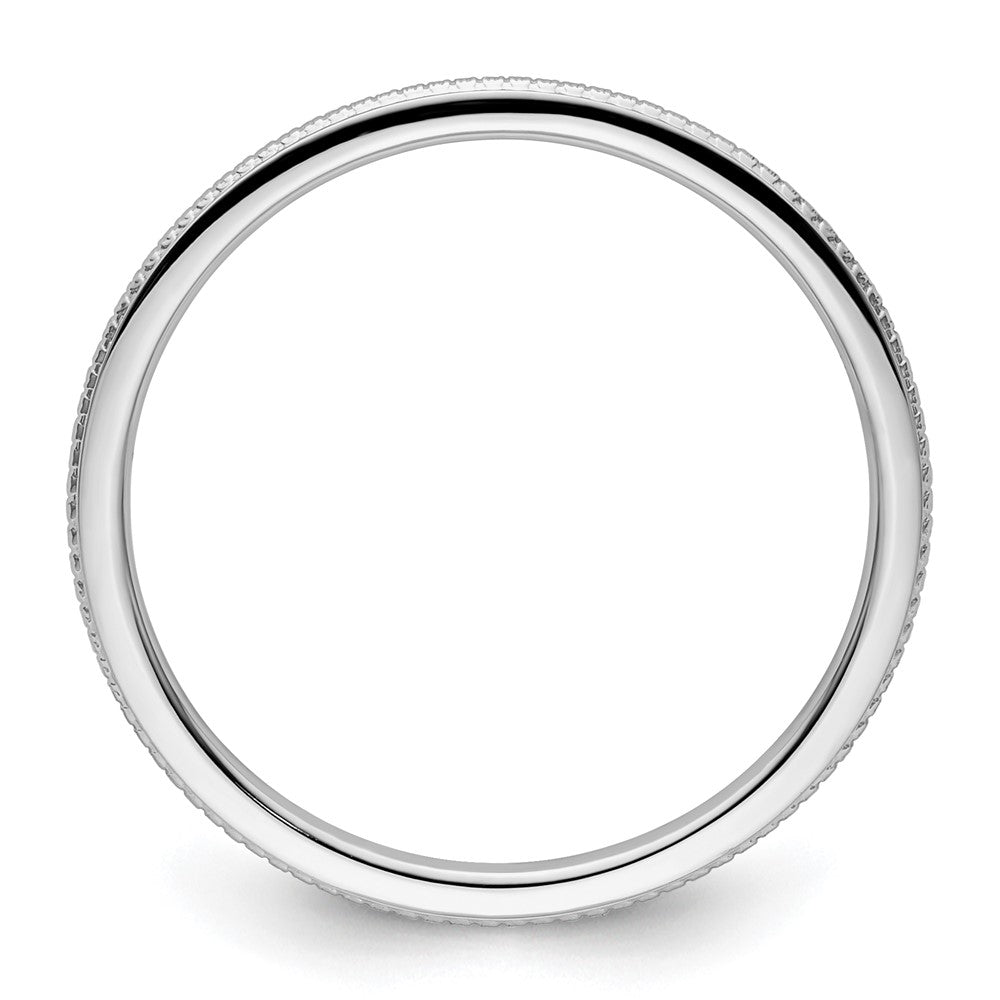 FJC Finejewelers 10 kt White Gold 1.2mm Bead Stackable Band Ring