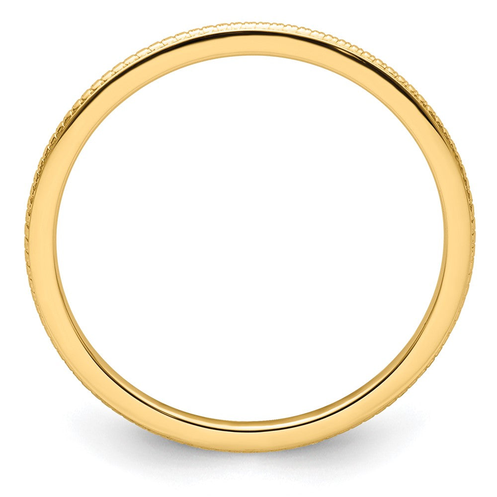 FJC Finejewelers 10 kt Yellow Gold 1.2mm Bead Stackable Band Size Ring