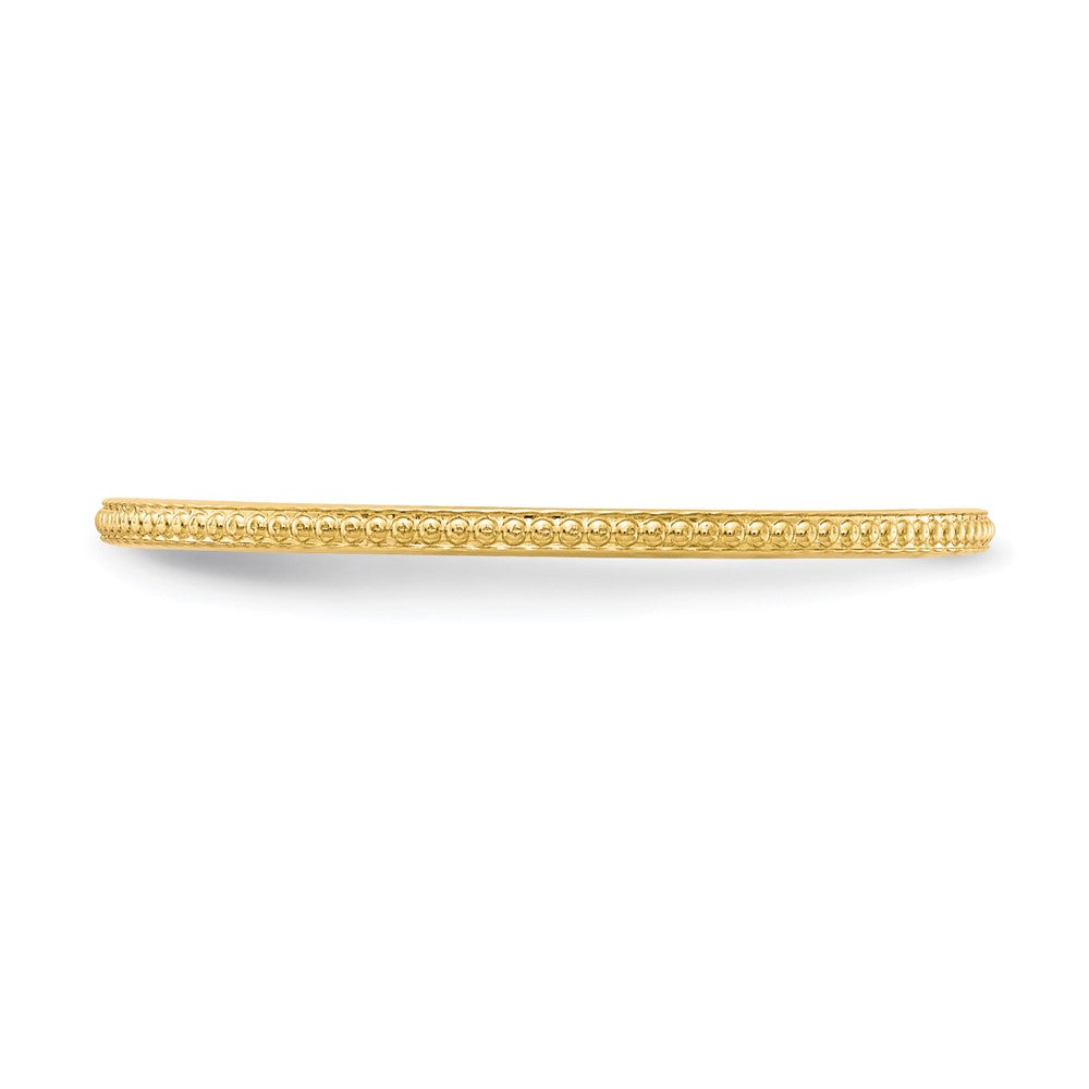 FJC Finejewelers 10 kt Yellow Gold 1.2mm Bead Stackable Band Size Ring