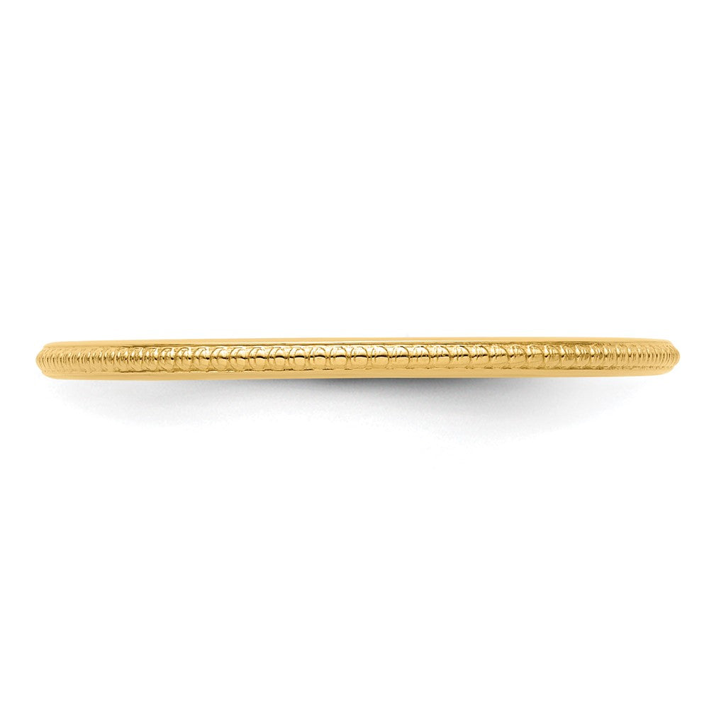 FJC Finejewelers 10 kt Yellow Gold 1.2mm Bead Stackable Band Size Ring