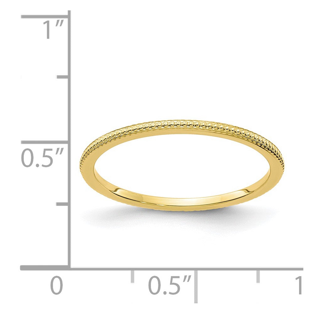 FJC Finejewelers 10 kt Yellow Gold 1.2mm Bead Stackable Band Size Ring