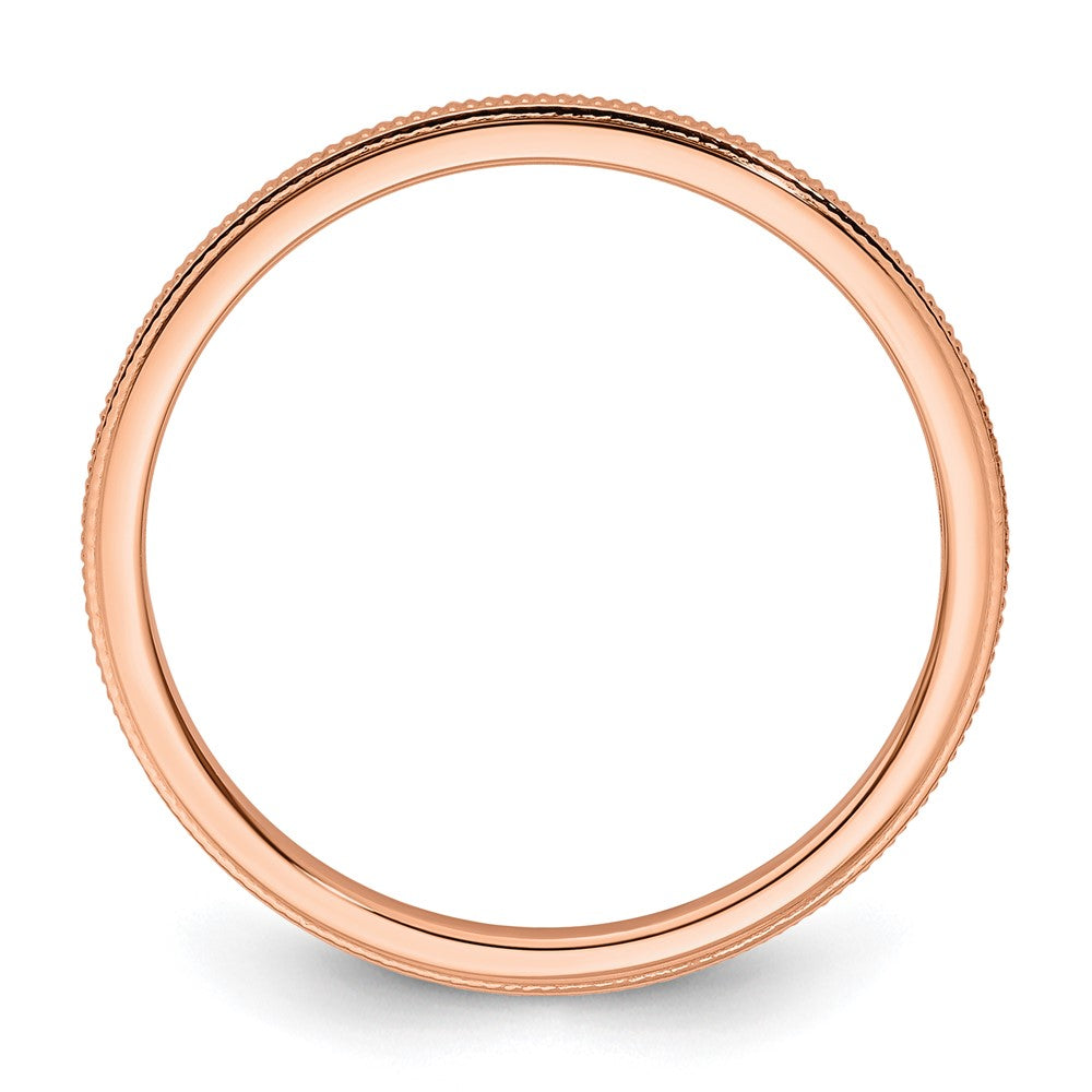 FJC Finejewelers 10 kt Rose Gold 1.2mm Milgrain Stackable Band Ring
