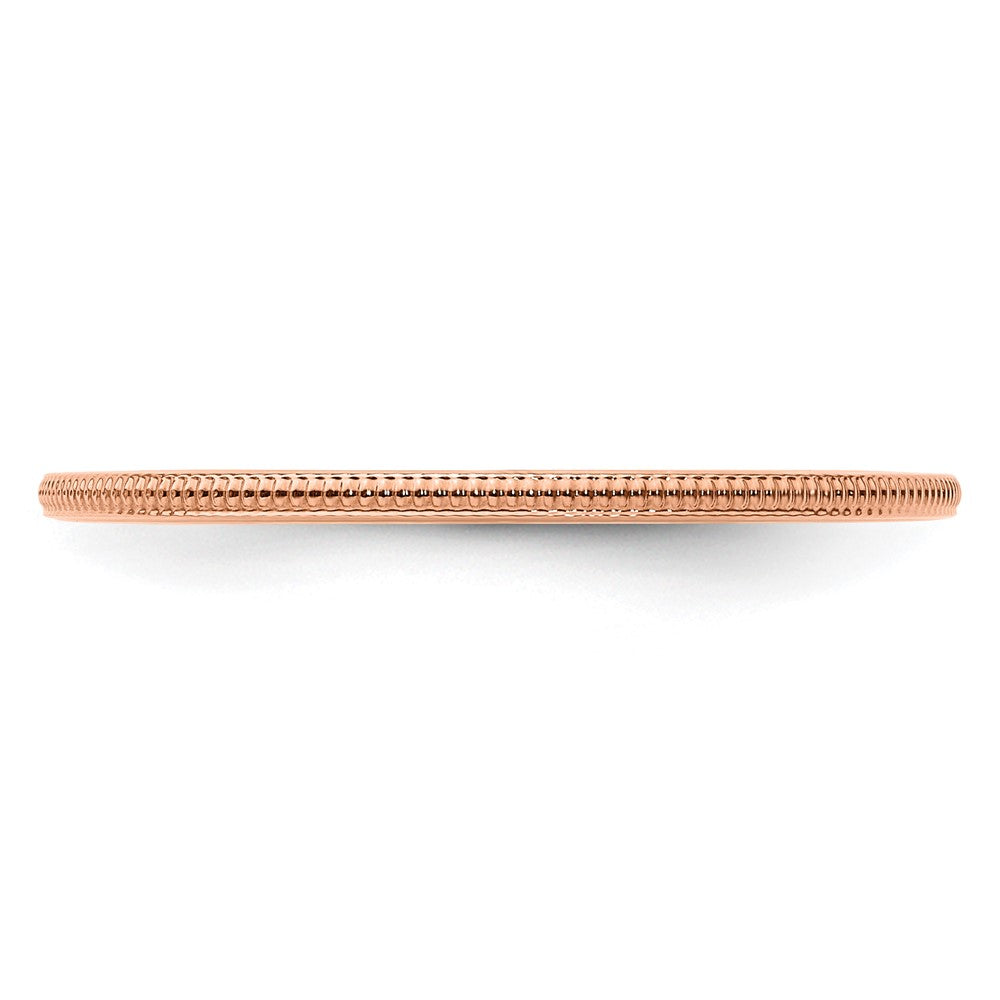 FJC Finejewelers 10 kt Rose Gold 1.2mm Milgrain Stackable Band Ring
