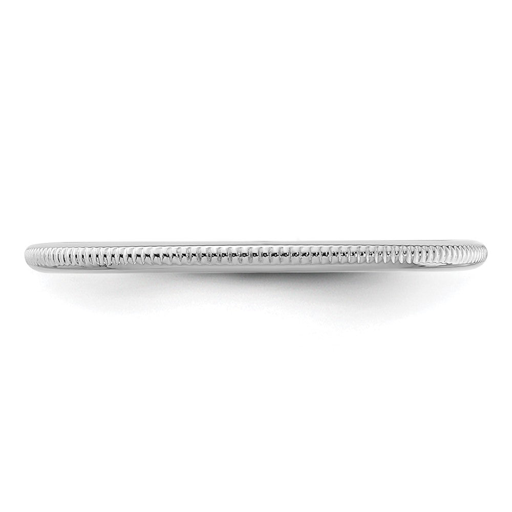 FJC Finejewelers 10 kt White Gold 1.2mm Milgrain Stackable Band Ring