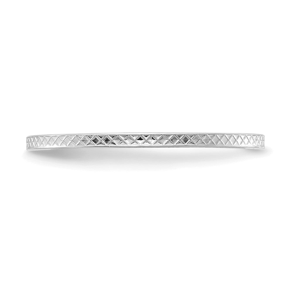 FJC Finejewelers 10 kt White Gold 1.2mm Criss-Cross Pattern Stackable Band Ring