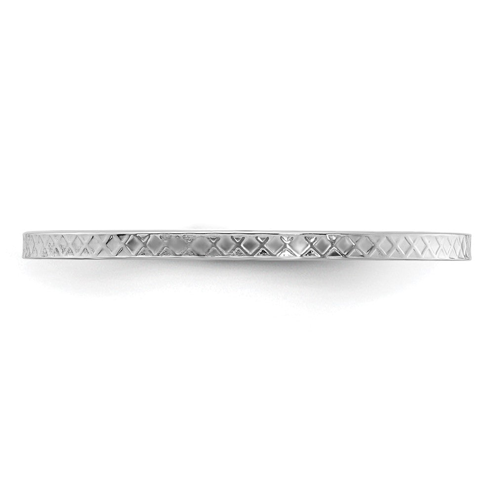 FJC Finejewelers 10 kt White Gold 1.2mm Criss-Cross Pattern Stackable Band Ring