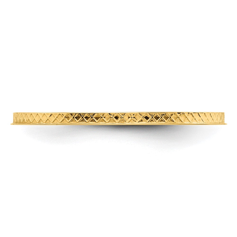 FJC Finejewelers 10 kt Yellow Gold 1.2mm Criss-Cross Pattern Stackable Band Ring