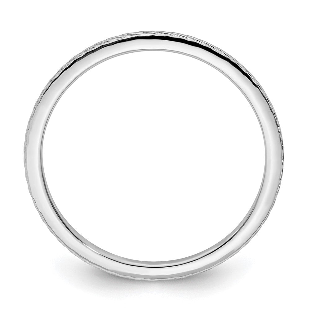 FJC Finejewelers 10 kt White Gold 1.2mm Twisted Wire Pattern Stackable Band Ring