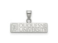 LogoArt 10 kt White Gold Duquesne University Medium Charm 18 x 18 mm