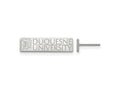 LogoArt 10 kt White Gold Duquesne University Small Post Earrings 12 x 18 mm