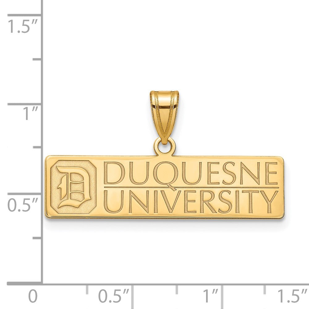 LogoArt 10 kt Yellow Gold Duquesne University Large Charm 24 x 27 mm