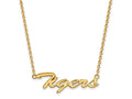 LogoArt 10 kt Yellow Gold Clemson University Tigers Script Pendant Necklace