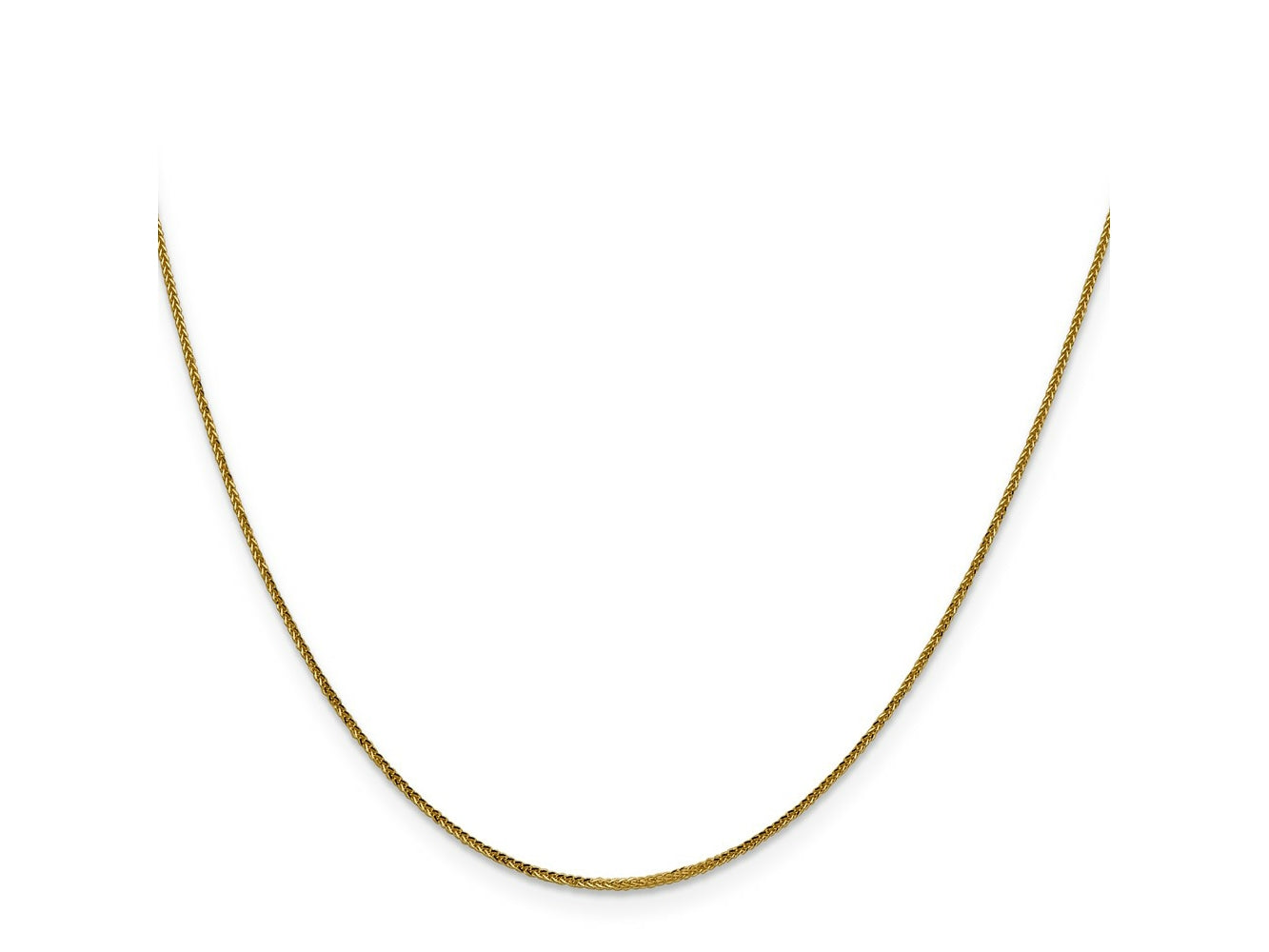 FJC Finejewelers 14 kt Yellow Gold Spiga Bright Cut Quadra Wheat Chain 22 Inches x 0.8 mm