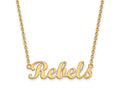 LogoArt 14 kt Yellow Gold University of Mississippi Small Pendant Necklace