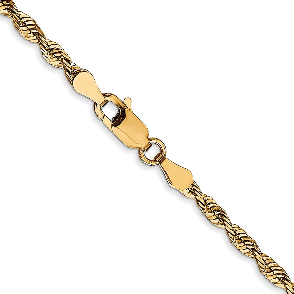 FJC Finejewelers 10 kt Yellow Gold Ultra Bright Cut Lightweight Rope Chain 18 Inches x 2.75 mm