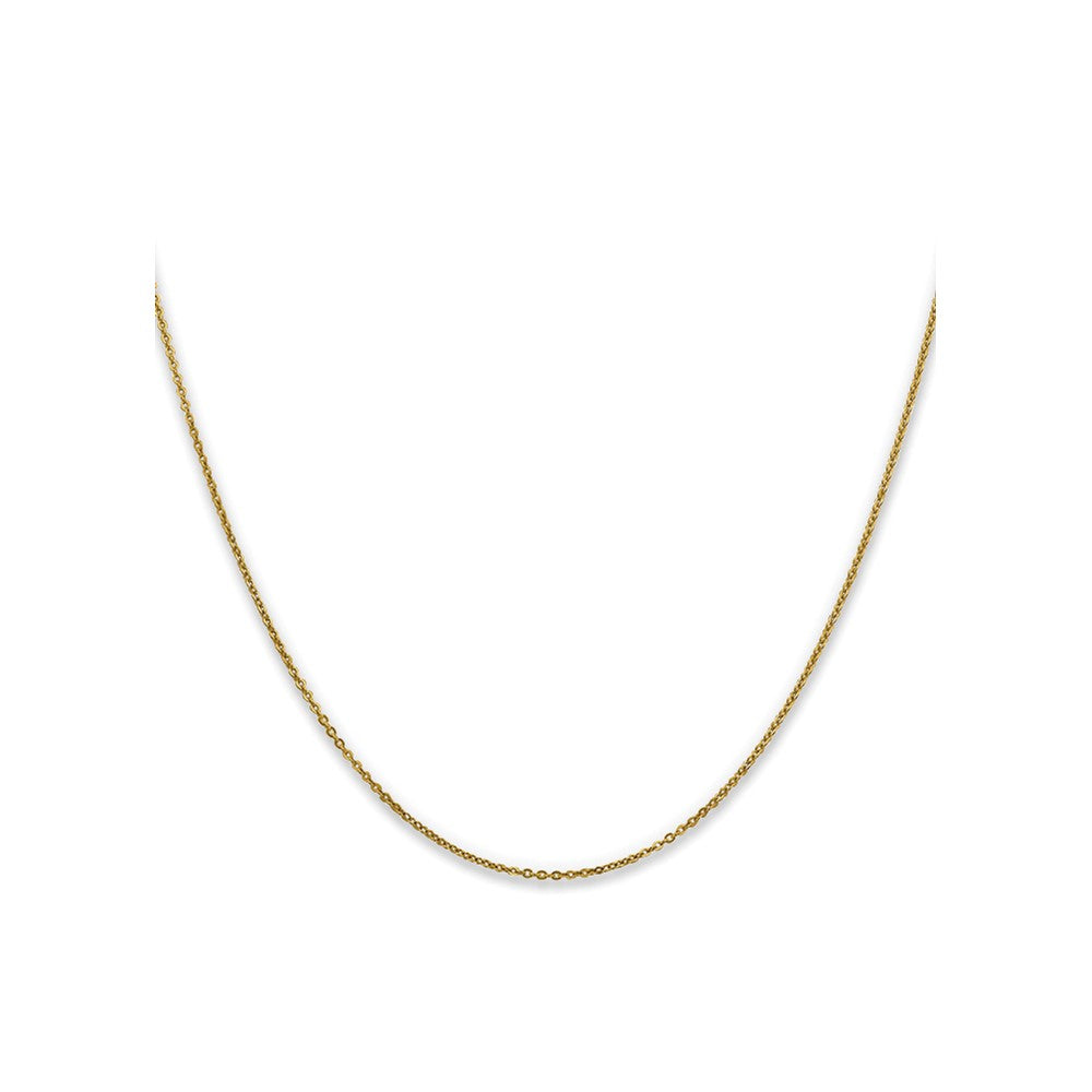 FJC Finejewelers 10 kt Yellow Gold Flat Cable Chain 24 Inches x 1.1 mm