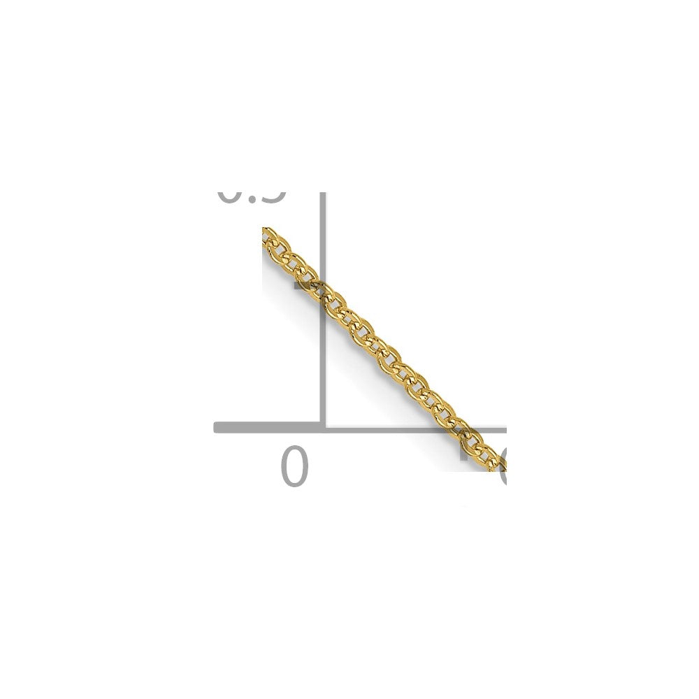 FJC Finejewelers 10 kt Yellow Gold Flat Cable Chain 24 Inches x 1.1 mm