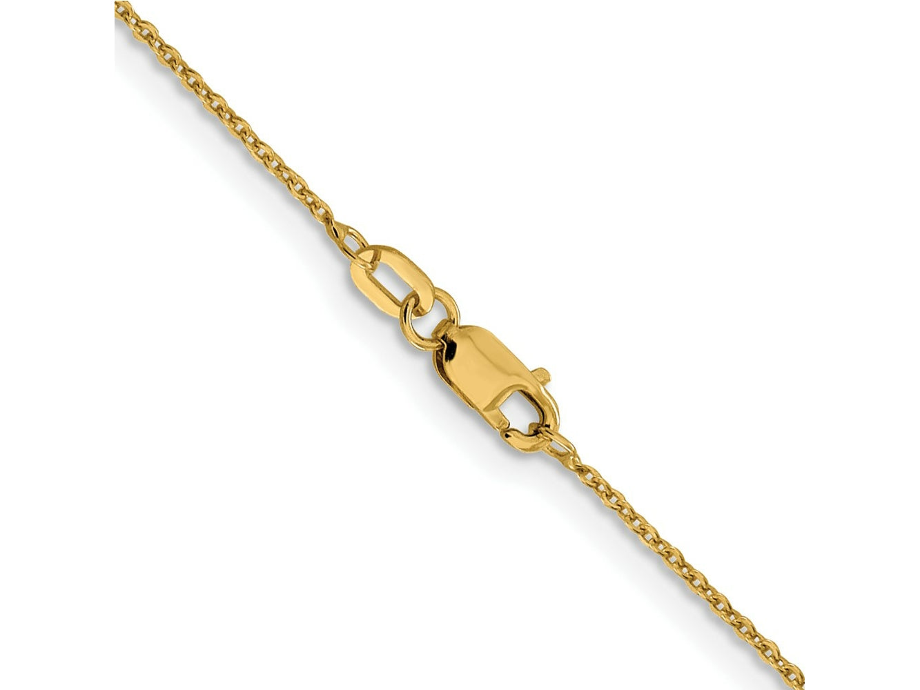 FJC Finejewelers 10 kt Yellow Gold Flat Cable Chain 24 Inches x 1.1 mm