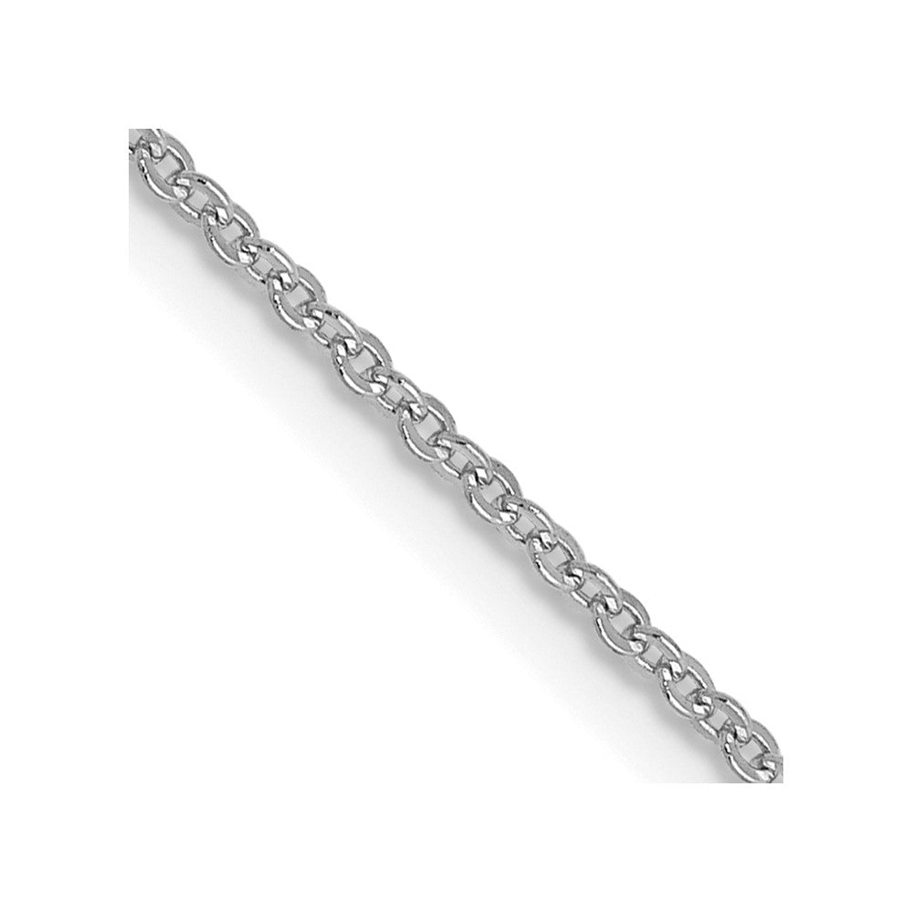 FJC Finejewelers 10 kt White Gold Flat Cable Chain 16 Inches x 1.1 mm