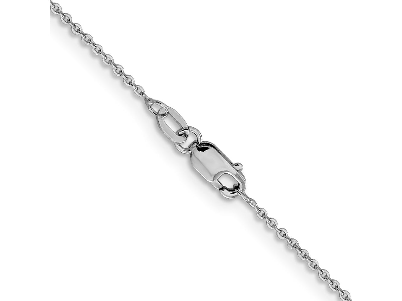 FJC Finejewelers 10 kt White Gold Flat Cable Chain 24 Inches x 1.1 mm