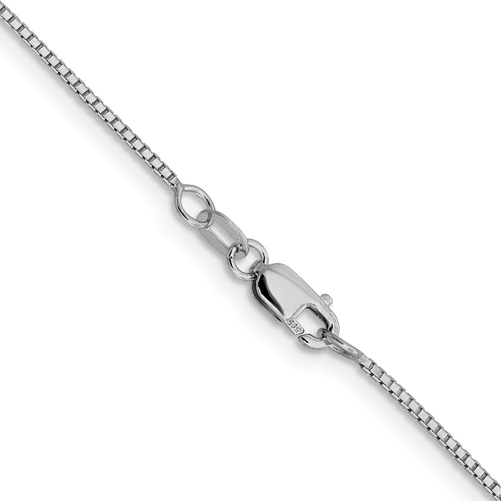 FJC Finejewelers 10 kt White Gold Sparkle Octagonal Box Chain 20 Inches x 0.95 mm