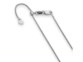 FJC Finejewelers 10 kt White Gold Spiga Adjustable Wheat Chain 22 Inches x 0.8 mm